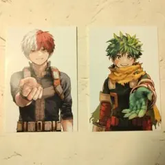 僕のヒーローアカデミア　42巻　特典　　ポストカード　緑谷出久　轟焦凍