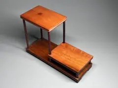 檀木？唐木？木製花台 置物台 インテリア 花台: 紫檀 入り足 角高卓 大阪唐木指物 no.8792 / 唐木家具OSAKA