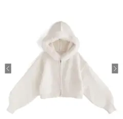 GRL ファーニットパーカー ホワイト [an1497]