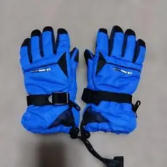 子ども用防水スキーグローブ 青