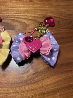 ディズニーパルパルーザ　ミニーのファンダーランド　キーチェーン　デイジー　リボン