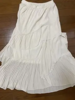 Heather ホワイト フレアスカート レイヤード