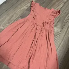 プチバトー　ダブルガーゼ　ノースリーブワンピース　130 140