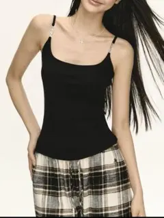 ariseism ブラック　キャミソール　タンクトップ