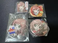 バンドリ むぎゅっと キーホルダー クリップ 缶バッジ 今井リサ 4点セット