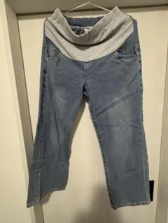マタニティデニム　マタニティパンツ　ワイド