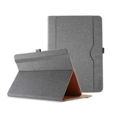 タブレットケース ポケット付き グレー 9、10インチ