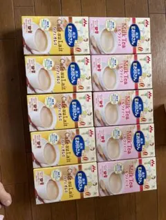 【10箱】森永Eお母さんミルクティー・カフェラテ18gx12本
