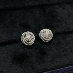 【新品】パヴェダイヤリング カメリア ピアス　モアサナイト