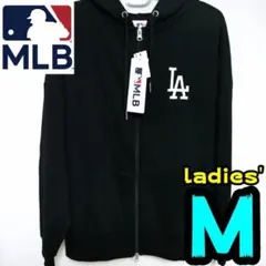 【新品】ドジャース　パーカー　M　レディース　MLB公式　フルジップ　LA　黒