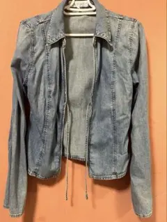 ZARA デニムジャケット フロントリボン