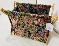★未使用品　ロージー ゴブラン織　マガジンラック　インテリア　本収納　天然木のサムネイル
