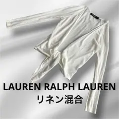 Ralph Lauren ラルフローレン シルクサテン リボンブラウス 絹5i 