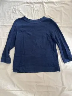 45Rインディゴ染め 七分袖 Tシャツ