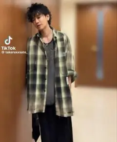 未使用タグ付♡Maison MIHARA YASUHIRO チェックフレアパンツ Maison MIHARA YASUHIRO フーディー チェックシャツスタイル