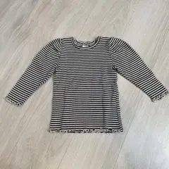 白黒ストライプ 長袖カットソー　90cm