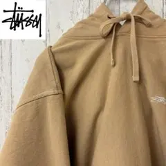 【激レア】STUSSY ステューシー　パーカー　ゆるだぼ　スウェット　刺繍