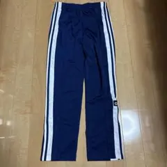adidas トラックパンツ サイドボタン ネイビー