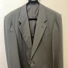 グリーン　グレー スーツジャケット　セットアップ