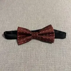 蝶ネクタイ　赤　ドット柄 卒園式　入学式　卒業式