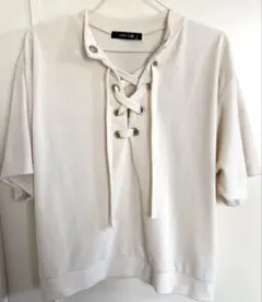 ニット セーター レディース L ホワイト クリーム 匿名配送