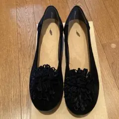 黒スエードパンプス