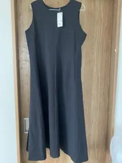 ノースリーブロングワンピース XL ブラック