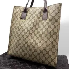 グッチ GUCCI トートバッグ PVC レザー ブラウン系 GGスプリーム