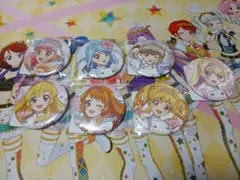完売品】【最安値】アイカツスターズ 白銀 リリィ ハート缶バッジ 4点