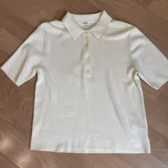 UNIQLO 半袖 ポロニット イエローMのサムネイル