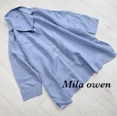 Mila owen 吸水速乾UVカットロングリネンシャツ