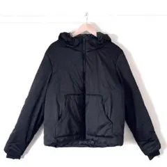 【美品】ザラマン フード付きダウンジャケット 黒 L 防寒アウター メンズ