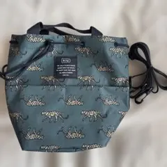 美品✨KIU ヒョウ柄 ショルダーバッグ グリーン