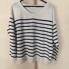 Samansa Mos2 Vネック長袖ニット 春