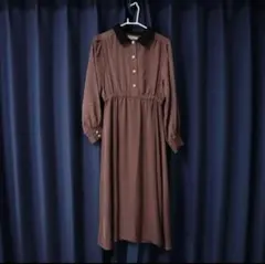 【〜12/16限定価格】パラビオン　ロングワンピース　ブラウンパープル