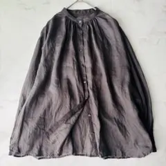motomi.mフリル付きグレー長袖シャツ - メルカリ