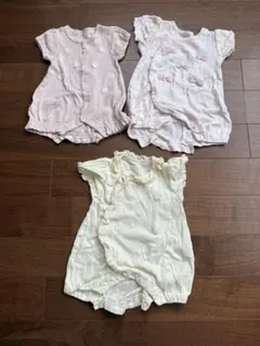花柄ロンパース 3枚セット60cm