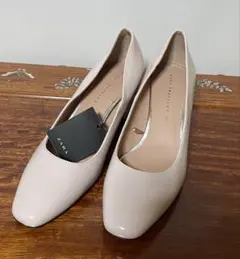 ZARA ピンクベージュ ポインテッドトゥ パンプス 新品　37