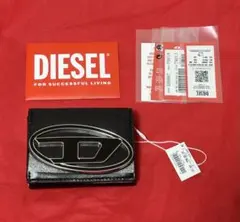 ディーゼル　1DR三つ折りミニウォレット黒