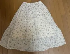 INGNI(イング) レディース　花柄のロングフレアスカート
