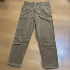 ベージュ コーデュロイ カジュアルパンツ