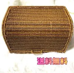 蓋付き ラタン収納バスケット 籐かご ナチュラル インテリア 収納ボックス