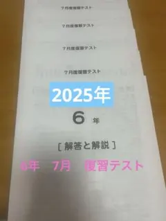 サピックス 5年生 2024年7月 7月度復習テスト 6月度マンスリー 5年小5
