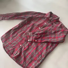 GAP KIDS 長袖チェックシャツ レッド