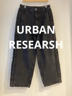 URBAN RESEARSH デニムパンツ ワイドシルエット ブラックのサムネイル