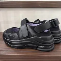 最終価格！新品　YOSUKE ヨースケ　厚底サンダル ブラック Sサイズのサムネイル