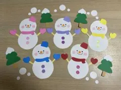 ラスト3点！雪だるまの壁面飾り　スノーマン　クリスマス　冬　1月 幼稚園　13