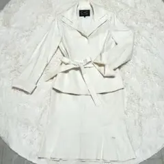 Coup de chanceベルト付きスーツ 36 S 白　入学式　フォーマル