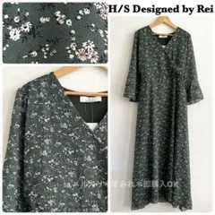 ウエストリボン ロングワンピース