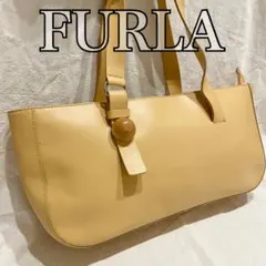 ほ*き様 美品　【FURLA】フルラ トートバッグ イエロー レザー 肩掛け
